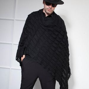 Męskie swetry The Cape Korean Version Cool Knit Sweter Tzitzit szerokie podkładki na ramię w średniej długości