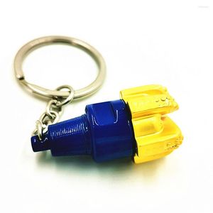 Keychains Keyrings Key Holder Oilfield Drill Bit Bit Pingente Oil Well Jóias Presente Adesivo