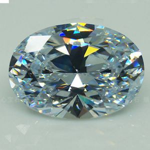 느슨한 다이아몬드 거대한 가열되지 않은 5658ct VVS 화이트 사파이어 지르콘 18x25mm 타원형 컷 AAAA 보석 230320