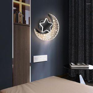 Lâmpadas de parede Lâmpada LED SCÊNCE LUZ DA CRIANÇAS BASE CASA CACA VIVO VIVO CRIGATIVA LOUN LOUN STAR ACRYLIC LUZES DE CASA DOM