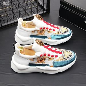 Men's Casual shoes Designer High Top Blue Banquet Ball Print Studded Shoes Sneakers Women's casual shoes apatos de hombre A5