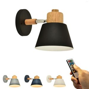 Lâmpada de parede 1pcs 100 lúmens bateria executam estilo nórdico de estilo nórdico Metalwone SCENCE REMOTE DIMMABLE PARA LOFT (sem bateria)