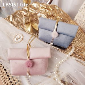 Other Event Party Supplies LBSISI Life 10pcs Leather Bags For Jewelry Candy Chocolate Gift Packaging Wedding Christmas Party Event Favors Velvet Pouchs 230321
