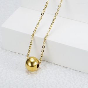 Pendant Necklaces Creative Trend Fashion Jewelry Ball Ladies Necklace Stainless Steel Temperament College Style Accessories