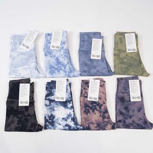 LU-010 Yoga-Hose mit Batikmuster, bedruckt, Sport, Pfirsich, Hüfte, Lu-Fitness-Gymnastik-Leggings, Hip-Lift, hohe Taille, Fitness-Damenstrumpfhose