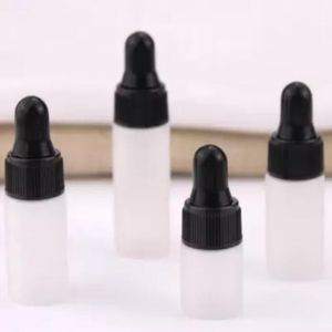 Flacone contagocce in vetro trasparente da 1 ml 2 ml 3 ml 5 ml Mini flacone di olio essenziale in vetro smerigliato con fiale per tubi flessibili