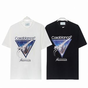 ファッションTシャツ男性女性デザイナーTシャツティーアパレルトップマンSカジュアルチェストレターシャツラグジュアリー衣料ショートパンツスリーブ服カサブランF48B＃