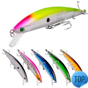 1pcs hayat benzeri sallanma balıkçılığı cazibesi 3d gözler 13cm/41g minnow yapay sert yem balıkçılık mücadele yüzer cazibesi ile