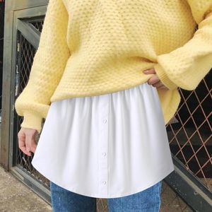 Skirts 25# Women Layered Tiered Skirt Sheer Cloth Hem Extender Half Slip Plus Size Pants Decoration Fashion White T-shirt