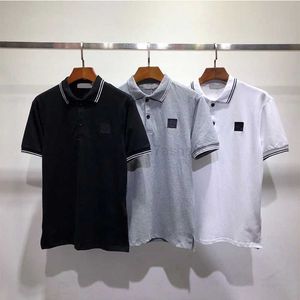 Stone Tshirts Topstoney Men's Mens Polos T Shirts Brodery Summer Collar Male Polo Shirt Men Short Sleeve Slim Fit Tshirt DHL Free Ship High High