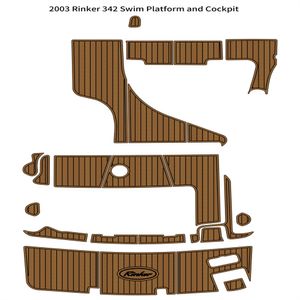 2003 Rinker 342 Yüzme Platformu Kokpit Ped Tekne Eva Köpük Sahte Tik Güverte Zemin Mat kendi kendine destek alesif Seadek Gatorstep Style Zemin