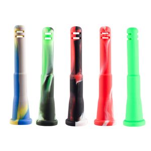 Vaping_Dream P016 Smoking Pipe Down Stem 14mm Female 18mm Male Colorful Silicone Down-Stem 10cm Length For Glass Water Bong Dab Rig Pipes