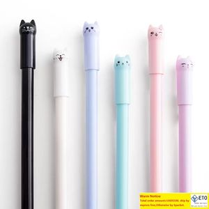Cute Cat Gel Pens Black Ink Pens Roller Ball Neutral Pen Office School Supplies