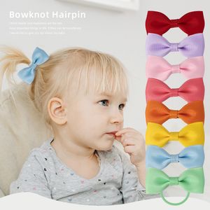 Baby-Haargummis mit Schleifen für Kleinkinder – 5,1 cm elastische Pferdeschwanzhalter, kleine Haargummis für Babys, Mädchen, Kleinkinder, Haar-Accessoires, 40 Stück