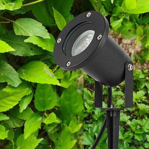 Led 5W IP65 Lampada da giardino per esterni impermeabile Paesaggio Prato Percorso Albero Regolabile Spot Spike Light