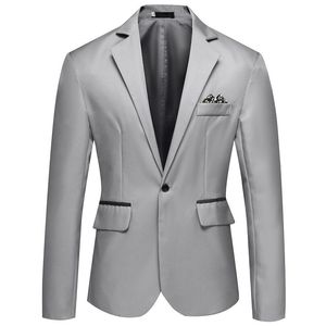 Abiti da uomo Blazer Primavera Autunno Blazer monopetto sottile da uomo Moda giovanile Casual Abito da cerimonia nuziale Cappotto Giacca da uomo formale formale 230322