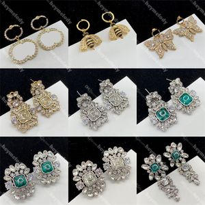 Роскошные ясные бриллианты с полными хрустальными подвесными серьгами дизайнер Dangler преувеличенная личность свадьба любители подарки для невесты для невесты