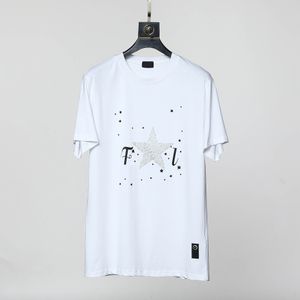 Mens T-skjorta Varma sommarstilmönster broderier med bokstäver TES Kort ärm Casual Shirts Unisex Tops Asian Size S-XL