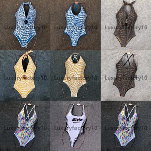 En bit badkläder Spring Summer New High Fashion Graffiti Letters Printing Womens Swimwears Tops Best Quality S-XL