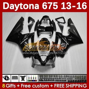 OEM Fairings Kit för Daytona 675 675R 13 14 15 16 2013 2014 2015 2016 Moto Bodyworks 166no.69 Daytona675 Body Daytona 675 R 2013-2016 Motorcykelmässa gråa