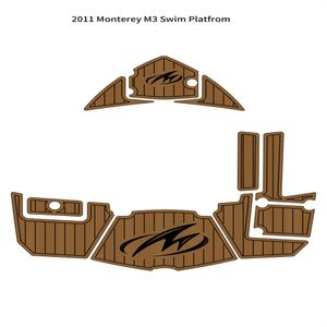 2011 Monterey M3 Swim Platfrom Step Pad Boat EVA Foam Faux Teak Deck Floor Mat Self Backing Ahesive SeaDek Gatorstep Style Floor