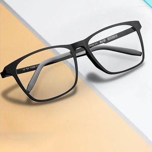 EVOVE 150mm Sunglasses Oversized Titanium Myopia Glasses Frames Men Women Black Eyeglasses Male Spectacle for Prescription Wide Anti Blue