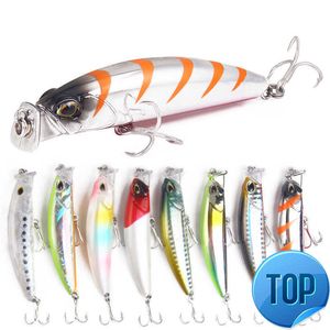 1 PCS Wobbler Fishing Lure 3D Olhos 8cm 10g de alta qualidade flutuante peinnow plástico isca dura isca de manivela tackle de pesca de carpa