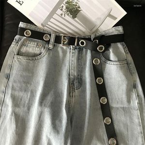 Cinture Moda Tela nera per donna Foro pieno Uomo Cintura Corda Cinghie Jeans Abito Abbigliamento Accessori Donna Ragazza Ragazzo