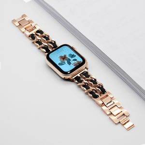 Steel Stainless Strap for iWatch Band 45mm 41mm 38mm 42mm 40mm 44mm Luxury Woman Bracelet for IWatch Series 8 7 6 Se 5 4 3