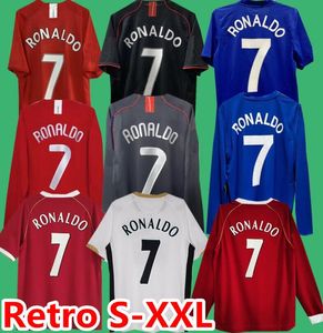 2008 Manchester Final Mosca Ronaldo Retro Soccer Maglie classiche Vintage 06 07 08 09 Scholes Vidic Jersey Rooney Football Shirts Giggs Utd Maillot de Foot