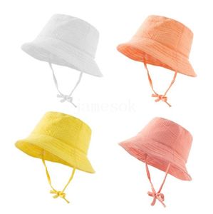 Fishing Wide Brim Plain Summer Boone Hat Kids Designer 2023 Bucket Sun Hat Caps 2-8Years DF121