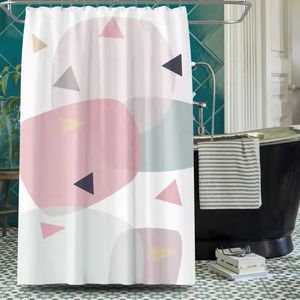 Tende da doccia Modello geometrico Tenda da bagno Cerchio più grande Tenda da doccia stampata Poliestere Impermeabile Tenda da bagno per bagno Home Decor 230322