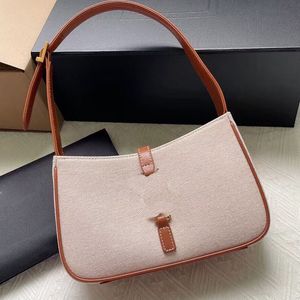 Hobo Bag Women Handbag Fashion Shoulder Bags Subaxillary Purse Canvas Leather Patchwork Classic Letter Hasp Underarm Tote Bags Adjustable Strap Newest Style