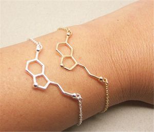 30pcs moléculas de molécula Fórmula química Fórmula 5-HT Hormônio Hormônio Estrutura molecular Bracelets de DNA Jóias de enfermagem