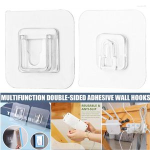Hooks Powerful Traceless Hook Waterproof Paste Transparent Wall Mounted Mobile Multi-functional Self-adhesive Buckle Home Storage