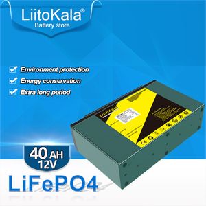 LiitoKala 12.8V 40Ah battery Deep Cycle LiFePO4 Rechargeable Battery Pack 12V Life Cycles 4000 with Built-in BMS for Solar System