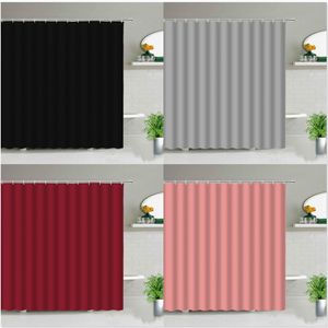 Tende da doccia Modern Black Red Hray Pink Print Tende da doccia Bagno Tessuto impermeabile Tenda da bagno Set Home Vasca da bagno Decor Screen con gancio 230322