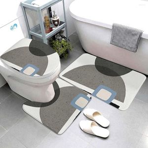 Halılar Cobblestone Kabartmalı Üç Parçalı Halı Ev Banyosu Slip Olmayan Set Tuvalet Zemin Mat Emme