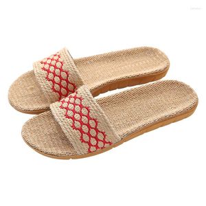 Тапочки Suihyung Flax, лето 2023, женская пляжная обувь, домашние нескользящие домашние шлепанцы, шлепанцы для влюбленных, женские сандалии