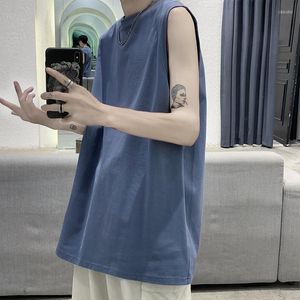 Men's Tank Tops Oversized Loose Fit Vest Shirt Men Women Summer Super Long Sleeveless Male Cotton Cool Plus Size Tee Boy Girl 5XL