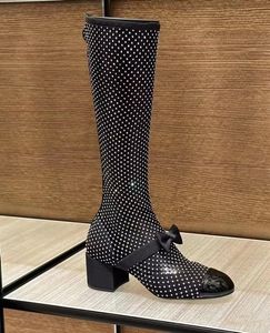 2023 Полные бурильные сандалии Мэри Джанс обувь шелковые чулки обувь кристаллы Resille Stras