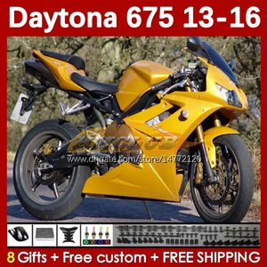 MOTO glossy goldenFairings For Daytona 675 675R 2013-2016 Bodywork Daytona675 Bodys 166No.40 Daytona 675 R 13 14 15 16 2013 2014 2015 2016 OEM Motorcycle Fairing Kit