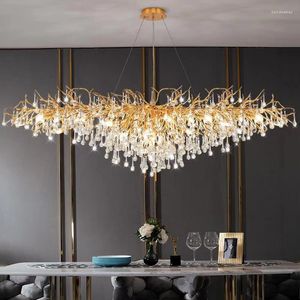 Chandeliers Nordic Luxury LED Chandelier Lighting Bedroom Decoration Ceiling Villa Living Room El Hall Indoor Lustre