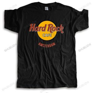 Mens Tshirts anlände Oneck T -shirt Kort ärm Loose Tops Hard Rock Amsteram Märke Högkvalitativ bomull Teeshirt Drop 230321