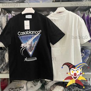 メンズ Tシャツ航空機印刷カサブランカ Tシャツ男性女性高品質 Tシャツトップ Tシャツ T230321