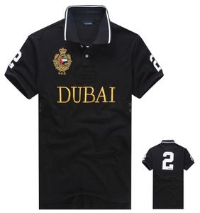 Novo dubai city edition polos manga curta de alta qualidade 100% algodão masculino bordado tecnologia moda casual camiseta S-5XL