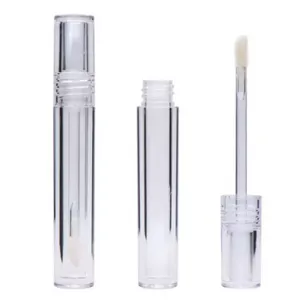 Quality Empty 7.8ML Lipgloss Tubes Round Transparent Lip Gloss Tubes With Wand Empty Lip Gloss Tubes Clear 100pcs factory outlet