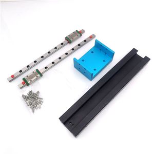 Skrivare levererar Funssor 1Set Twin Rail Z Slide Upgrade Kit Dual MGN9H Linjära Rails Z-axel Linjär skena för Anycubic Photon