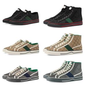 New Fashion TBTGOL Men's Off The Grid Sneaker Designer Shoes Green Red Web Stripe Canvas Runner Trainers Sneakers Women Rubber Sole Shoe NO414