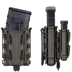 Outdoor Bags 2PCSSet Molle Magazine Pouch 556 762 9mm Mag Holster Rifle Pistol Magaizne Case Holder for AR15 M4 AK Glock 17 M9 Universal 230322